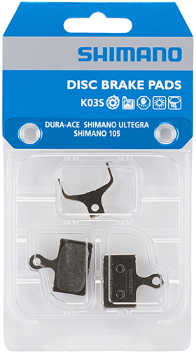 Shimano Shimano Skivebremseklods Flatmount - K03S Resin Reservedele > Bremseklodser