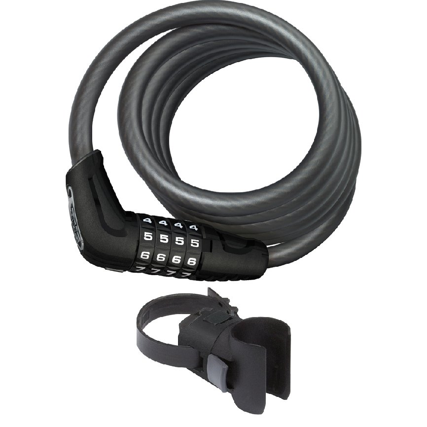 Abus Abus Spirallås 5510 Numero Combo M/Holder, 180Cm Tilbehør > Cykellås