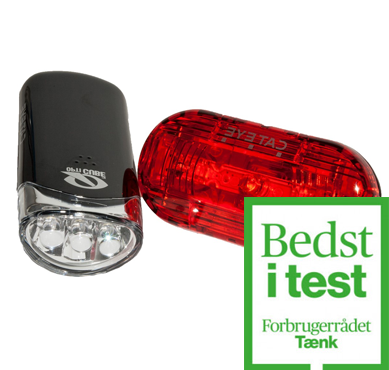 Cateye Cateye Hl-El135 Forlygte (Testvinder) + Omni 3 Baglygte Black Friday