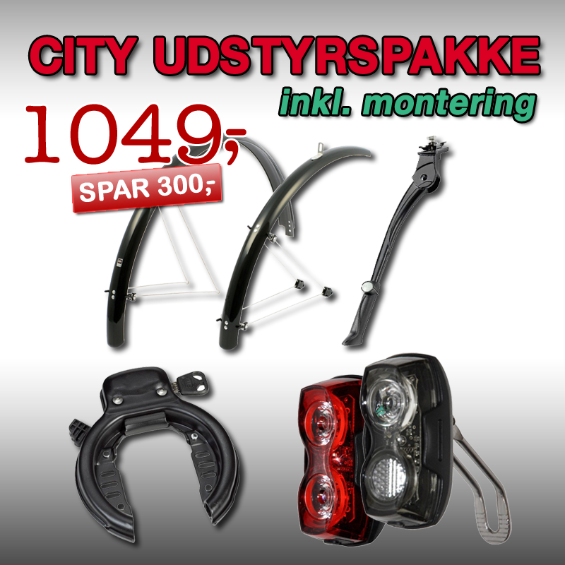 Diverse Citybike Udstyrspakke 4 Inkl. Montering! Tilbehør > Udstyrspakker