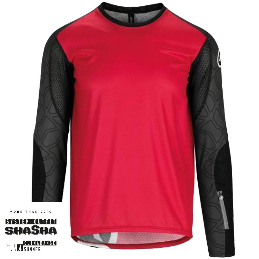 Assos Assos Trail Ls Jersey, Rød Beklædning > Mtb Cykeltøj