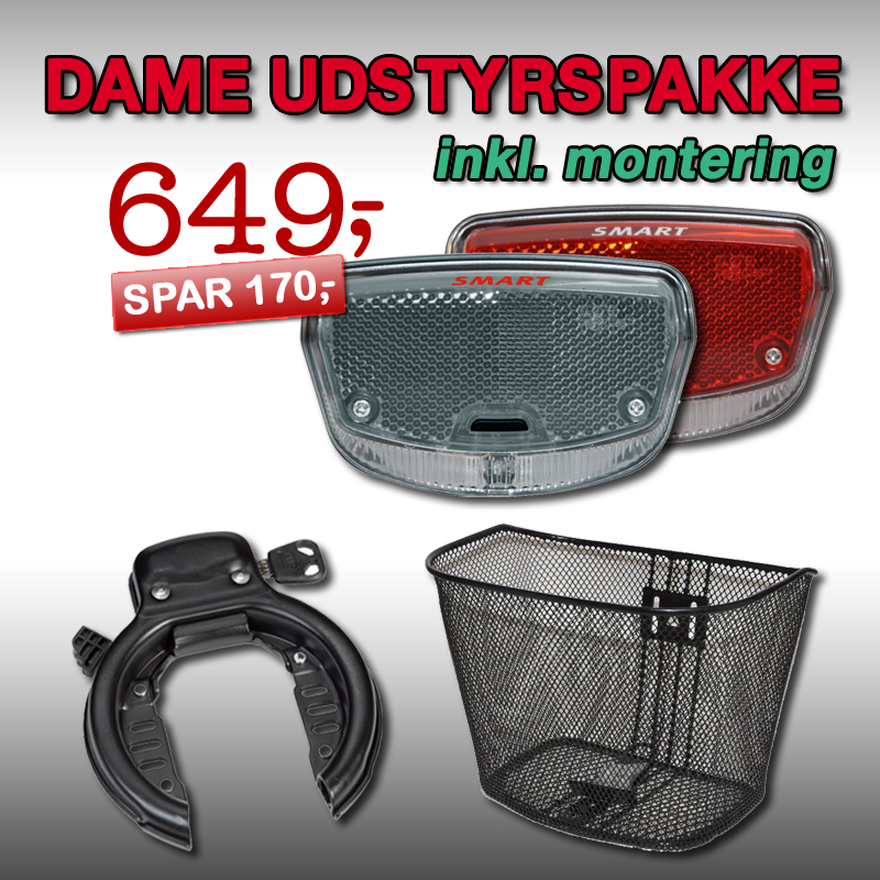 Dame Udstyrspakke 3 Inkl. Montering! Tilbehør > Udstyrspakker