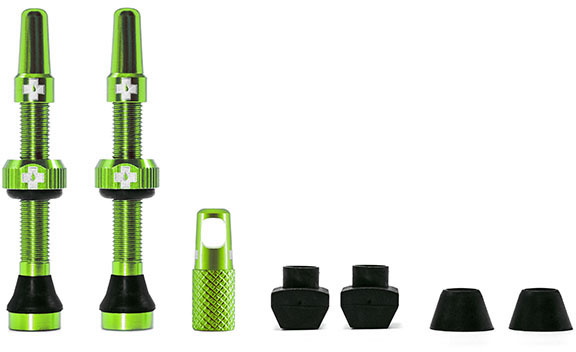 Muc-Off Tubeless Valve / Ventil Kit - 44 Mm - Green Reservedele > Tubeless