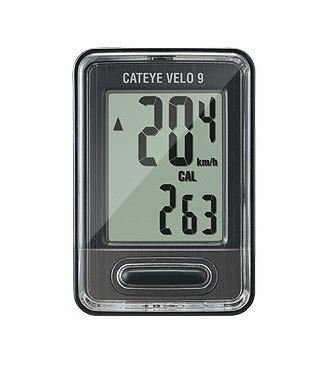 Cateye Velo 9 VL-820 cykelcomputer - Sort