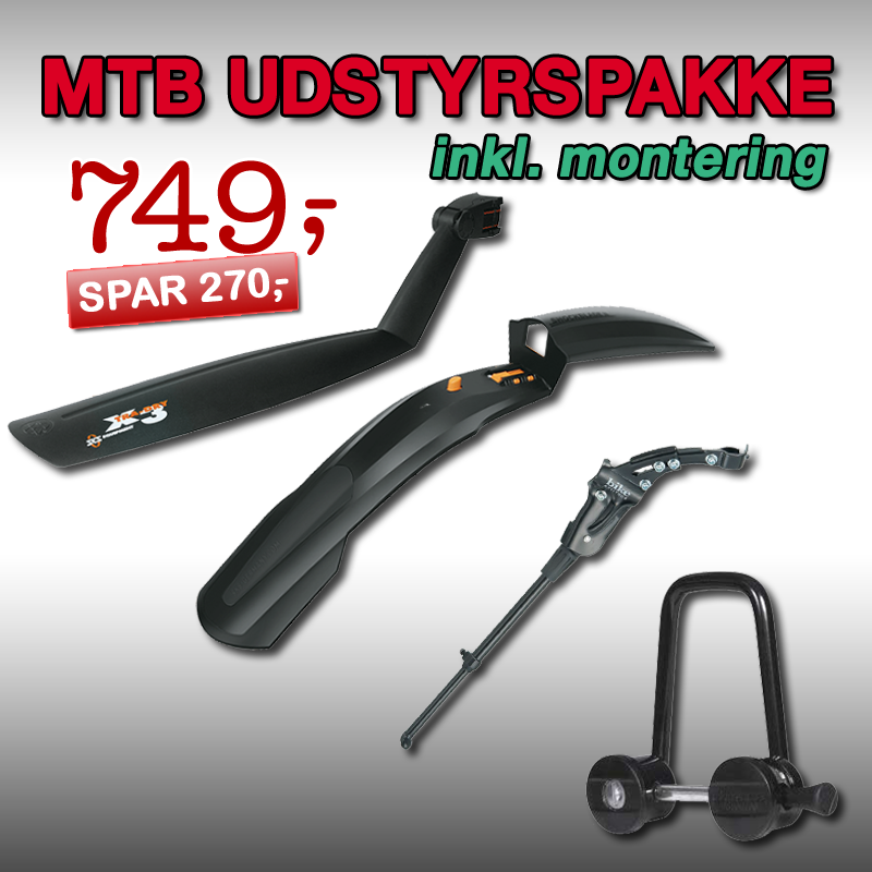 Diverse Mtb Udstyrspakke 1 – 26″ / 27.5″ / 29″ Inkl. Montering! Tilbehør > Cykelskærme > Cykelskærme Mtb