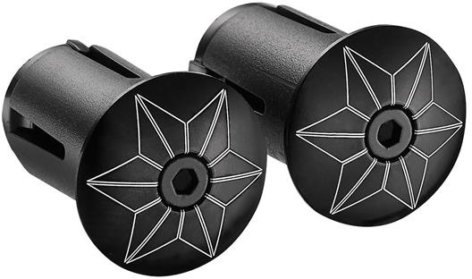 Supacaz Supacaz Styrpropper Star Plugz Anodized - Sort Tilbehør > Styrbånd