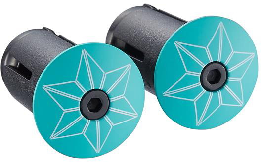 Supacaz Styrpropper Star Plugz Powder Coated - Turkis Tilbehør > Styrbånd