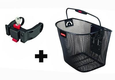 Klickfix Klickfix Unibasket Sort 16L + Klickfix Styradapter Til E-Bike Tilbehør > Cykelkurve > Cykelkurve Foran