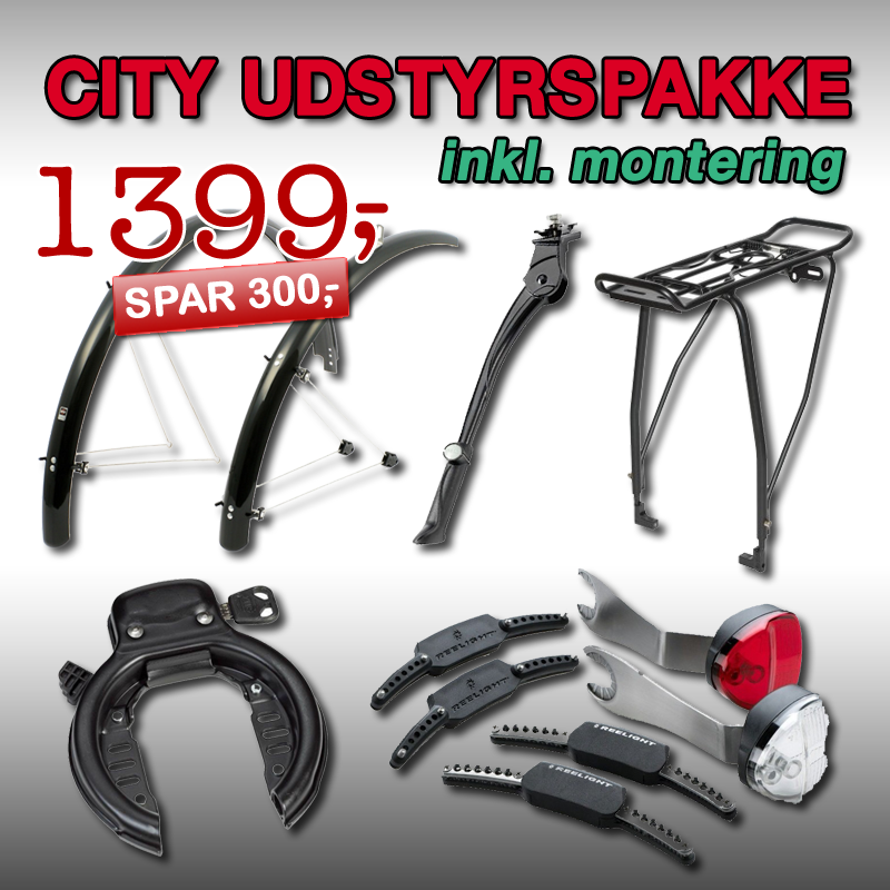 Diverse Citybike Udstyrspakke 1 Inkl. Montering! Tilbehør > Udstyrspakker