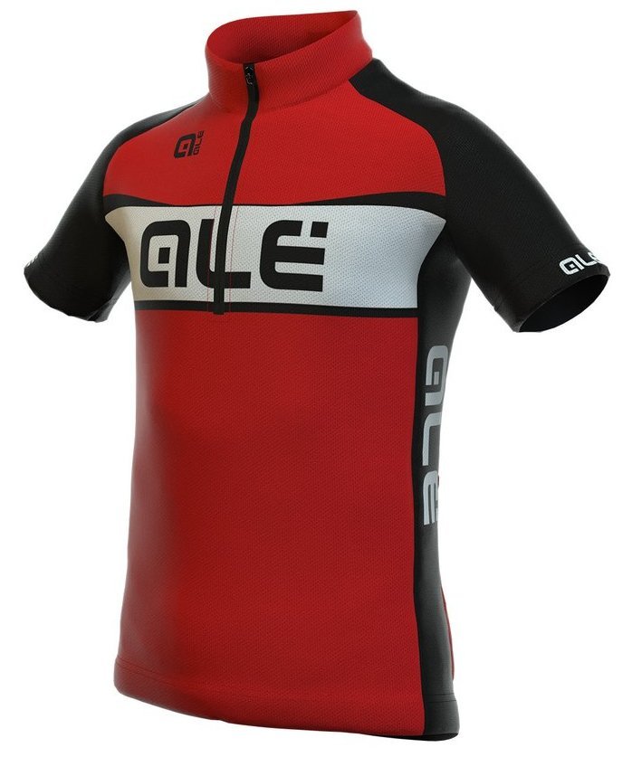 Alé Alé Kortærmet Jersey Excel Basic Kids, Rød Beklædning > Cykeltrøjer