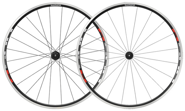 Shimano Hjulsæt 10 Speed - Wh-R501 Til Dæk Og Slange - Sort/Rød Reservedele > Hjuldele
