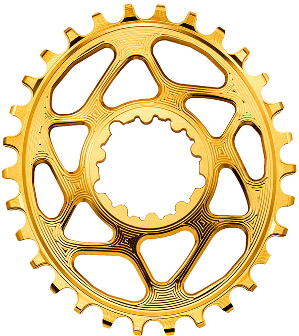 Absoluteblack Absoluteblack Chainring Direct Mount Singlespeed 34T - Oval - Sram (Boost) - Guld Reservedele > Klinger
