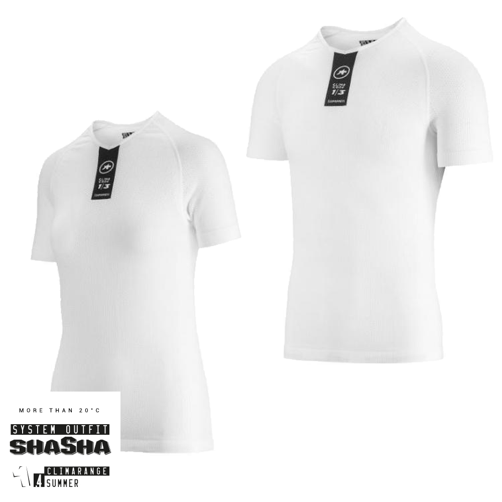 Assos Assos Skinfoil Shortsleeve Summer Base Layer - Hvid Beklædning > Baselayer / Undertøj