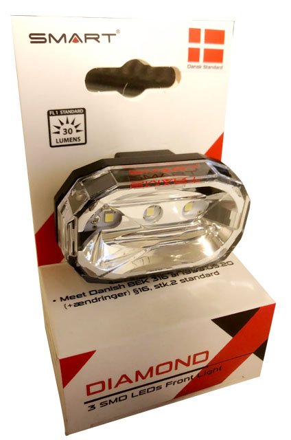 Smart Smart Diamond Super Led Forlygte (30 Lumens) Tilbehør > Cykellygter