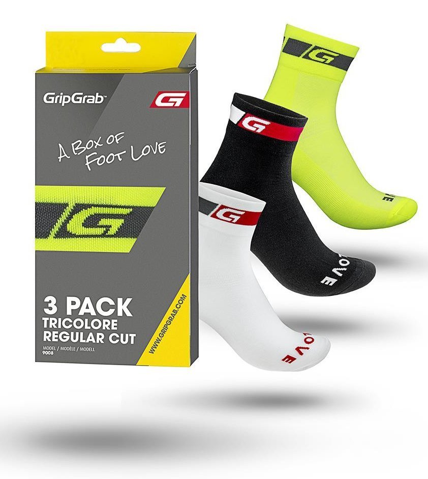 Gripgrab Gripgrab 3-Pack Tricolore Regular Cut Bundle Beklædning > Sokker
