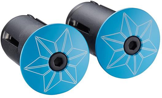 Supacaz Styrpropper Star Plugz Powder Coated - Blå Black Friday