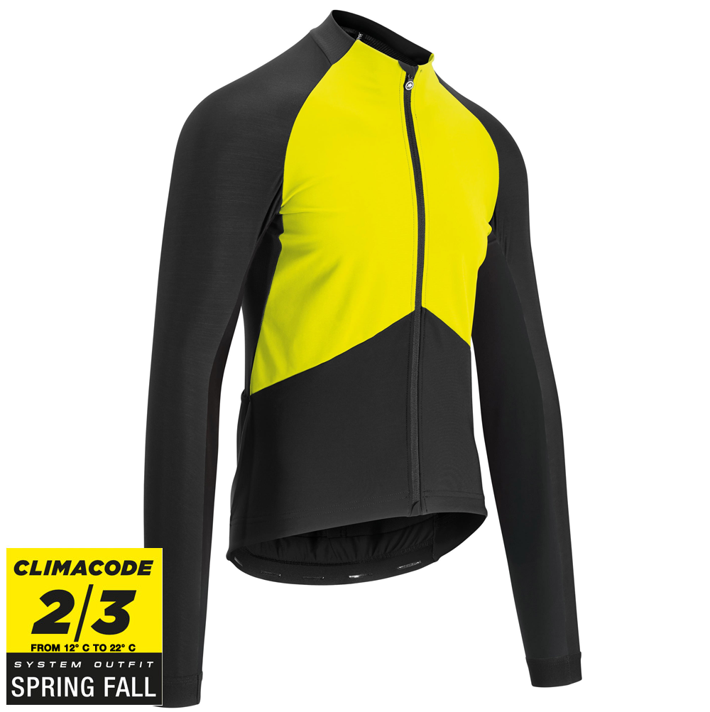 Assos Cykeltrøje Mille Gt Spring Fall Jakke, Gul/Sort Beklædning > Cykeltrøjer