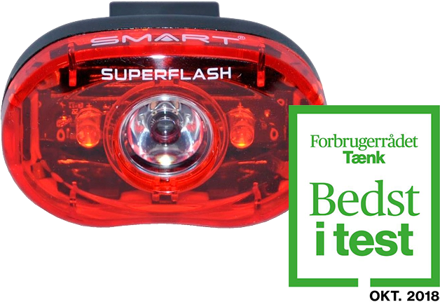 Smart Superflash 0.5 Watt Baglygte (Testvinder)