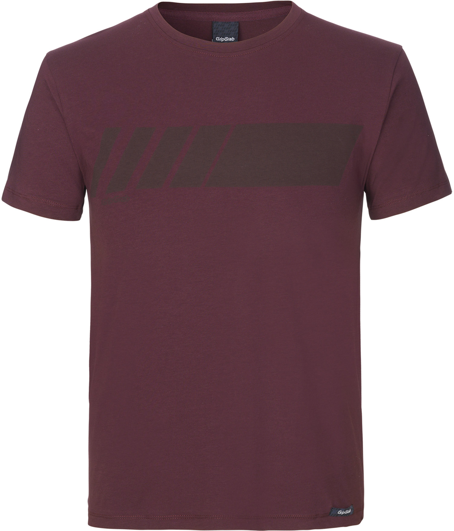 Gripgrab Gripgrab Racing Stripe Kortærmet Økologisk Bomulds-T-Shirt - Mørk Rød Beklædning > Merchandise
