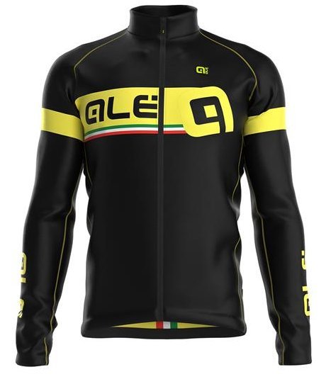 Alé Langærmet Jersey Ultra Graphics, Sort/Gul Beklædning > Cykeltrøjer